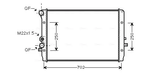 Kühler, Motorkühlung AVA QUALITY COOLING VNA2193 Bild Kühler, Motorkühlung AVA QUALITY COOLING VNA2193