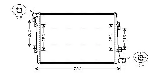 Kühler, Motorkühlung AVA QUALITY COOLING VNA2255 Bild Kühler, Motorkühlung AVA QUALITY COOLING VNA2255