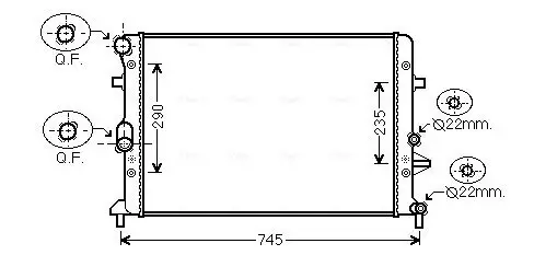 Kühler, Motorkühlung AVA QUALITY COOLING VNA2289 Bild Kühler, Motorkühlung AVA QUALITY COOLING VNA2289