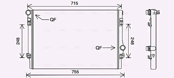 Kühler, Motorkühlung AVA QUALITY COOLING VNA2336