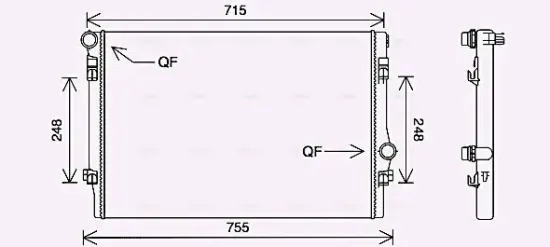 Kühler, Motorkühlung AVA QUALITY COOLING VNA2336 Bild Kühler, Motorkühlung AVA QUALITY COOLING VNA2336