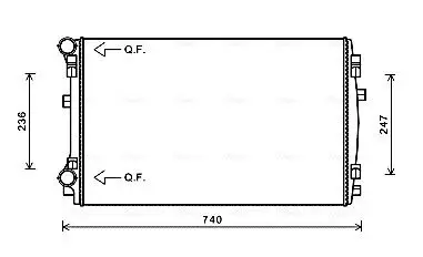 Kühler, Motorkühlung AVA QUALITY COOLING VNA2338