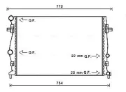 Kühler, Motorkühlung AVA QUALITY COOLING VNA2343