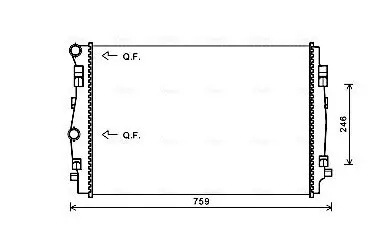 Kühler, Motorkühlung AVA QUALITY COOLING VNA2344