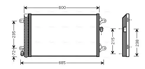 Kondensator, Klimaanlage AVA QUALITY COOLING VNA5183D