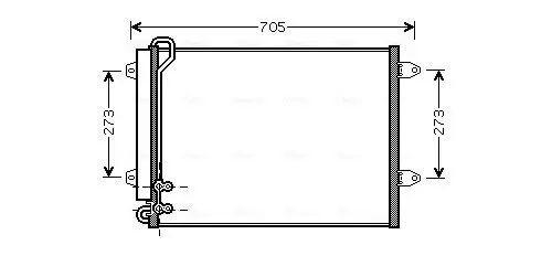 Kondensator, Klimaanlage AVA QUALITY COOLING VNA5225D