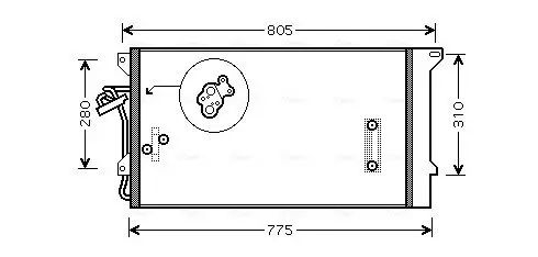 Kondensator, Klimaanlage AVA QUALITY COOLING VNA5244D