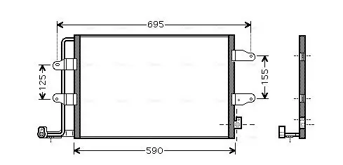 Kondensator, Klimaanlage AVA QUALITY COOLING VNA5252