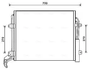 Kondensator, Klimaanlage AVA QUALITY COOLING VNA5324D