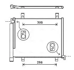 Kondensator, Klimaanlage AVA QUALITY COOLING VNA5327D