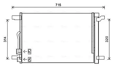 Kondensator, Klimaanlage AVA QUALITY COOLING VNA5335D