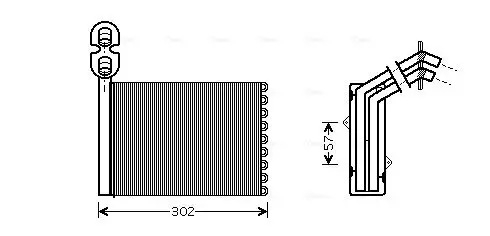 Wärmetauscher, Innenraumheizung AVA QUALITY COOLING VNA6201