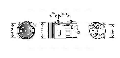 Kompressor, Klimaanlage AVA QUALITY COOLING VNAK050