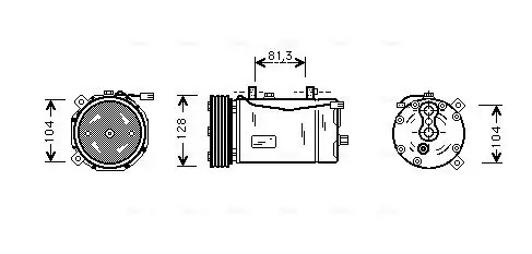 Kompressor, Klimaanlage AVA QUALITY COOLING VNAK164