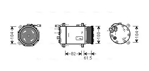 Kompressor, Klimaanlage 12 V AVA Clever Choice VNAK167