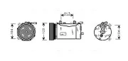 Kompressor, Klimaanlage AVA QUALITY COOLING VNAK172