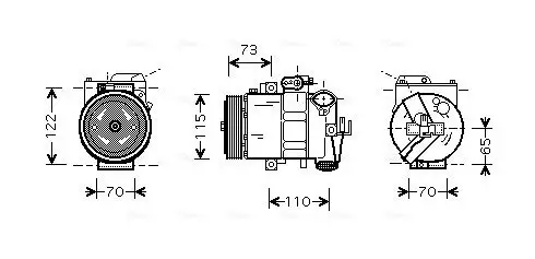 Kompressor, Klimaanlage AVA QUALITY COOLING VNAK240