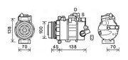 Kompressor, Klimaanlage AVA QUALITY COOLING VNK384