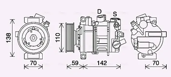 Kompressor, Klimaanlage AVA QUALITY COOLING VNAK401 Bild Kompressor, Klimaanlage AVA QUALITY COOLING VNAK401