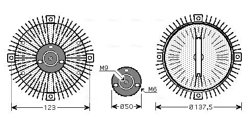 Kupplung, Kühlerlüfter AVA QUALITY COOLING VNC273 Bild Kupplung, Kühlerlüfter AVA QUALITY COOLING VNC273