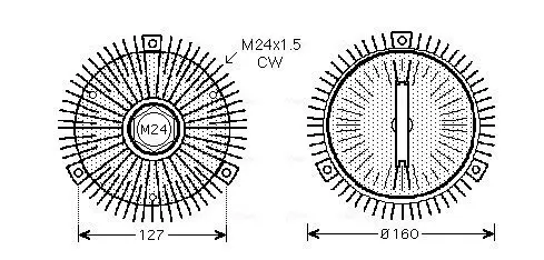Kupplung, Kühlerlüfter AVA QUALITY COOLING VNC275