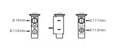 Expansionsventil, Klimaanlage AVA QUALITY COOLING VO1162