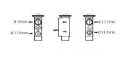 Expansionsventil, Klimaanlage AVA QUALITY COOLING VO1162