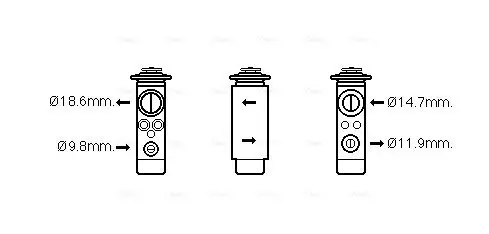 Expansionsventil, Klimaanlage AVA QUALITY COOLING VO1172 Bild Expansionsventil, Klimaanlage AVA QUALITY COOLING VO1172