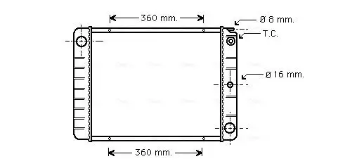 Kühler, Motorkühlung AVA QUALITY COOLING VO2027 Bild Kühler, Motorkühlung AVA QUALITY COOLING VO2027