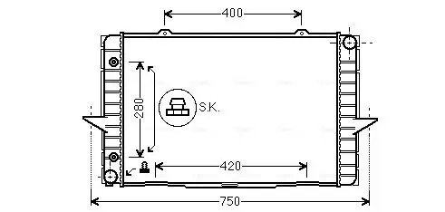 Kühler, Motorkühlung AVA QUALITY COOLING VO2064 Bild Kühler, Motorkühlung AVA QUALITY COOLING VO2064