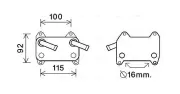 Ölkühler, Motoröl AVA QUALITY COOLING VO3155