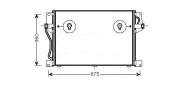 Kondensator, Klimaanlage AVA QUALITY COOLING VO5077