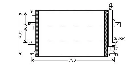 Kondensator, Klimaanlage AVA QUALITY COOLING VO5138D