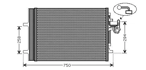 Kondensator, Klimaanlage AVA QUALITY COOLING VO5161D