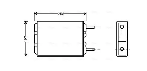 Wärmetauscher, Innenraumheizung AVA QUALITY COOLING VO6040 Bild Wärmetauscher, Innenraumheizung AVA QUALITY COOLING VO6040