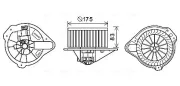 Innenraumgebläse 12 V AVA QUALITY COOLING VO8182