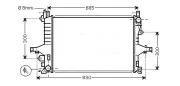 Kühler, Motorkühlung AVA QUALITY COOLING VOA2114
