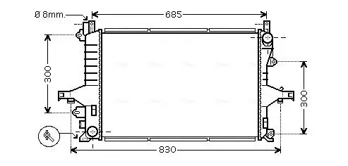 Kühler, Motorkühlung AVA QUALITY COOLING VOA2116