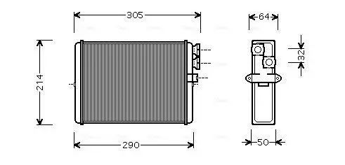 Wärmetauscher, Innenraumheizung AVA QUALITY COOLING VOA6110