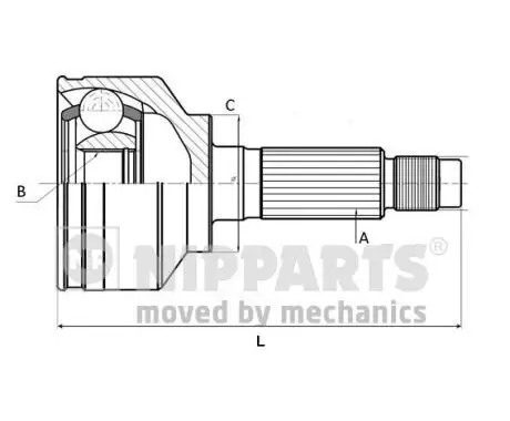 Gelenksatz, Antriebswelle NIPPARTS J2820302 Bild Gelenksatz, Antriebswelle NIPPARTS J2820302