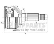 Gelenksatz, Antriebswelle radseitig NIPPARTS J2826015