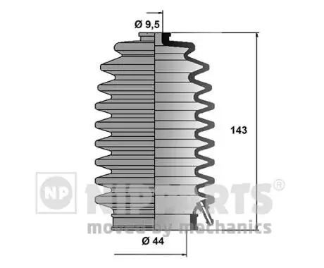 Faltenbalgsatz, Lenkung NIPPARTS J2844002