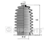 Faltenbalgsatz, Lenkung Vorderachse NIPPARTS J2844002