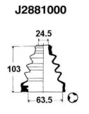 Faltenbalgsatz, Antriebswelle NIPPARTS J2881000