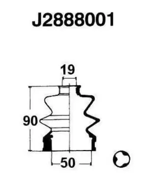 Faltenbalgsatz, Antriebswelle NIPPARTS J2888001