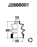 Faltenbalgsatz, Antriebswelle NIPPARTS J2888001