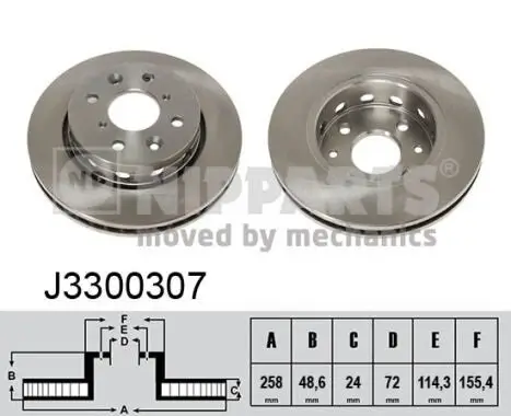 Bremsscheibe NIPPARTS J3300307