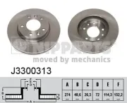 Bremsscheibe NIPPARTS J3300313