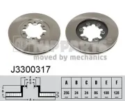 Bremsscheibe Vorderachse links Vorderachse rechts NIPPARTS J3300317