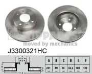 Bremsscheibe Vorderachse NIPPARTS J3300321HC